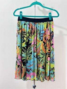 C EST. 1946 Multicolor Tropical Print Women's Skirt - Lightweight A-Line